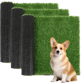 2 Pack Artificial Grass for Dogs Potty, 19.49" x 15.75" Washable Grass Pad for Dogs Potty Fit for UUpet 22"x18" Collection Tray with Drainage Holes