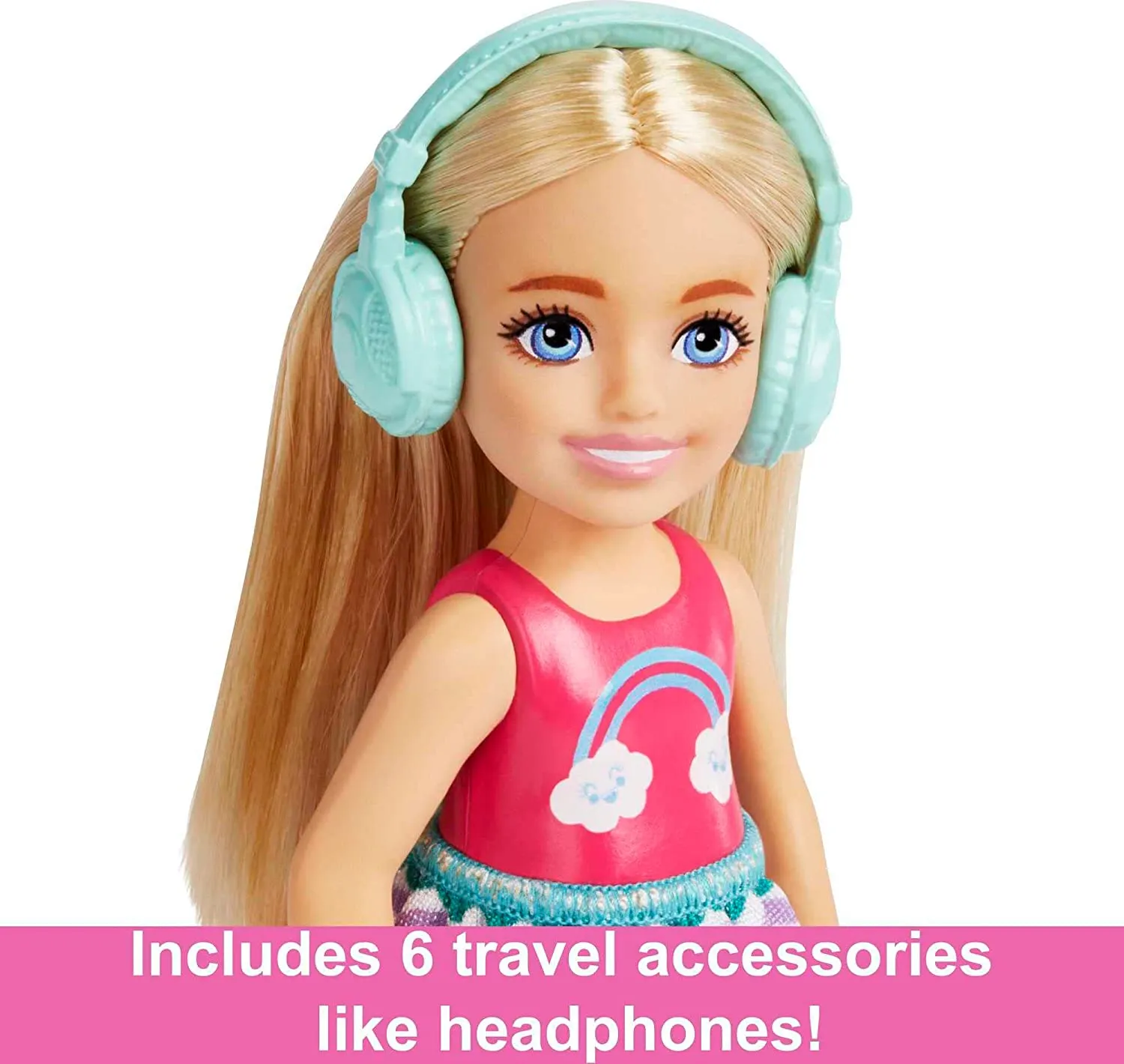 Barbie Chelsea Blonde Doll Travel Set Accessories with Puppy, Pet Carrier & Backpack for Kids Ages 3 