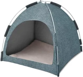 Cat Tent, Cat Houses for Indoor Cats, Quick Assembly and Disassembly, Portable Pet Tent, for Cats, Small Dogs and Other Small Animals (Blue Grey)