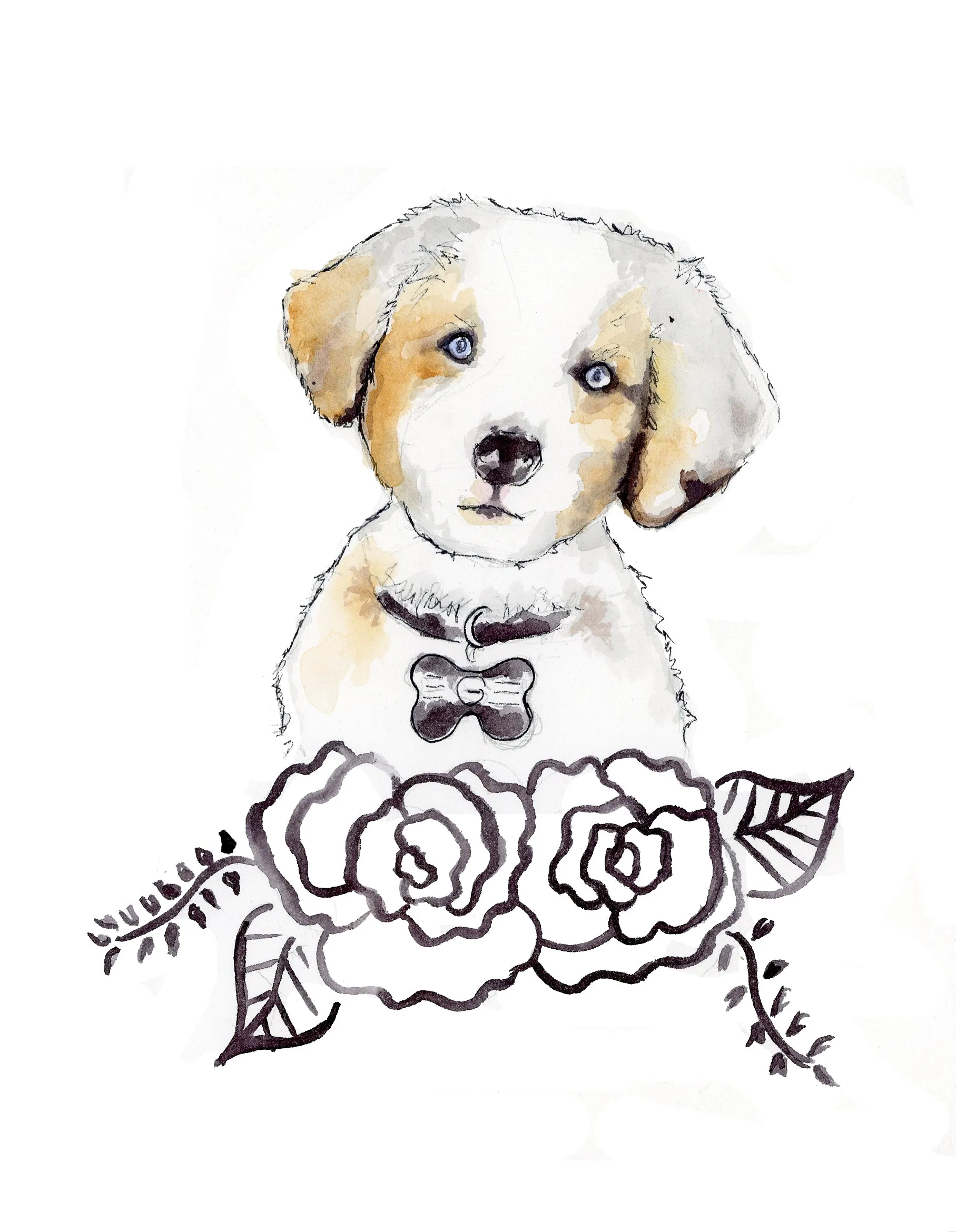 Custom Watercolor Pet Portrait