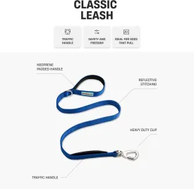 DF Co. Classic Dog Leash | Strain-Free, Shock Resistant, Prevents Jolts, Maintain Control | Durable Waterproof Material with Heavy Duty Clip & D-Ring | Grey Camo, Size Regular