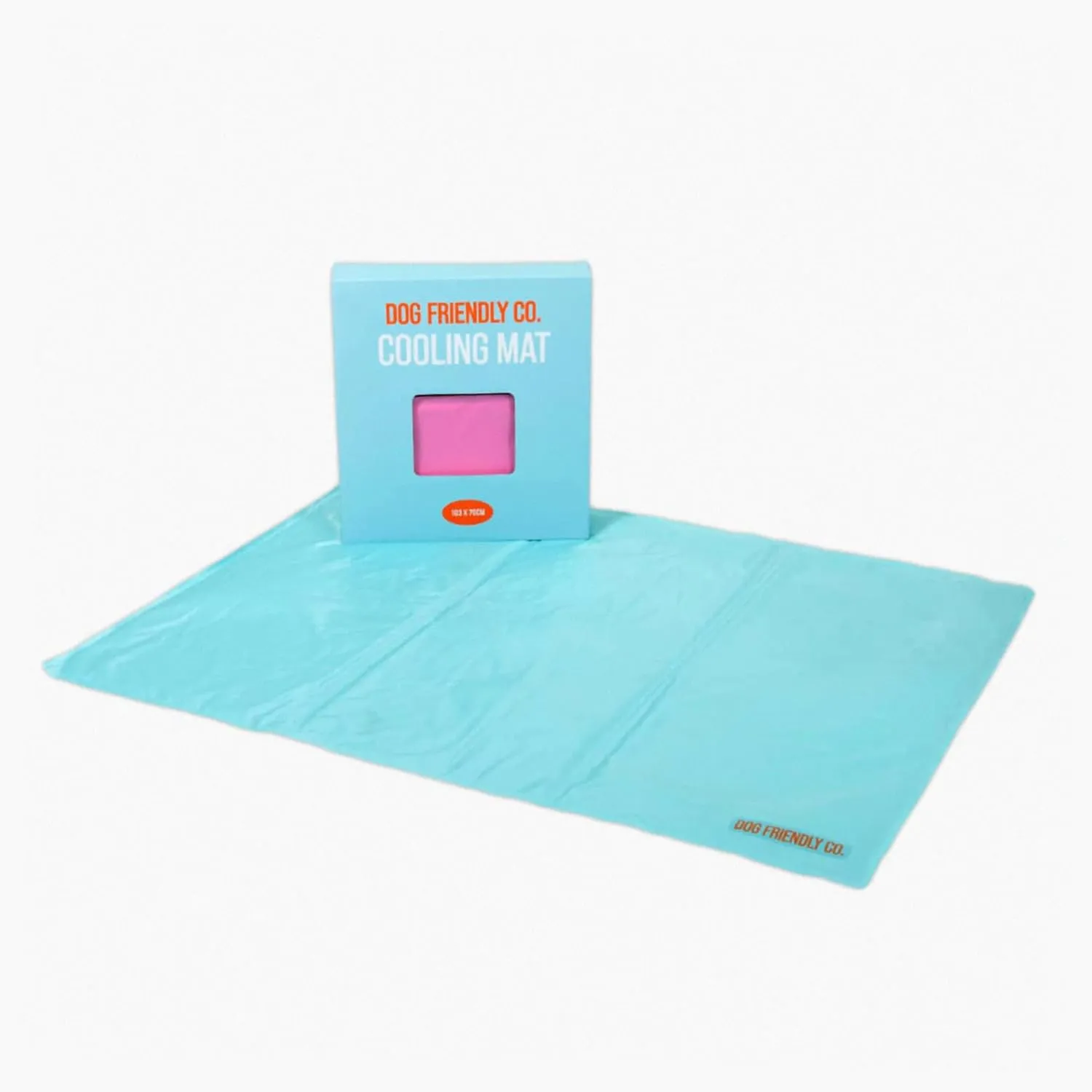 DF Co. Dog Cooling Mat for Summer | Automatic Cooling, Easily Foldable, Non-Toxic Gel Interior | Sky Blue, Size L