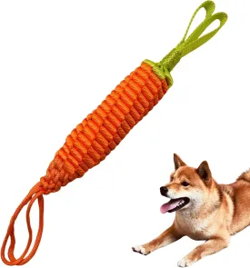 Dog Rope Toy,Tug of War Dog Toy,Puppy Teething Chews,Dog Chew Toys,Dog Toys for Medium Dogs(Carrot, Medium)