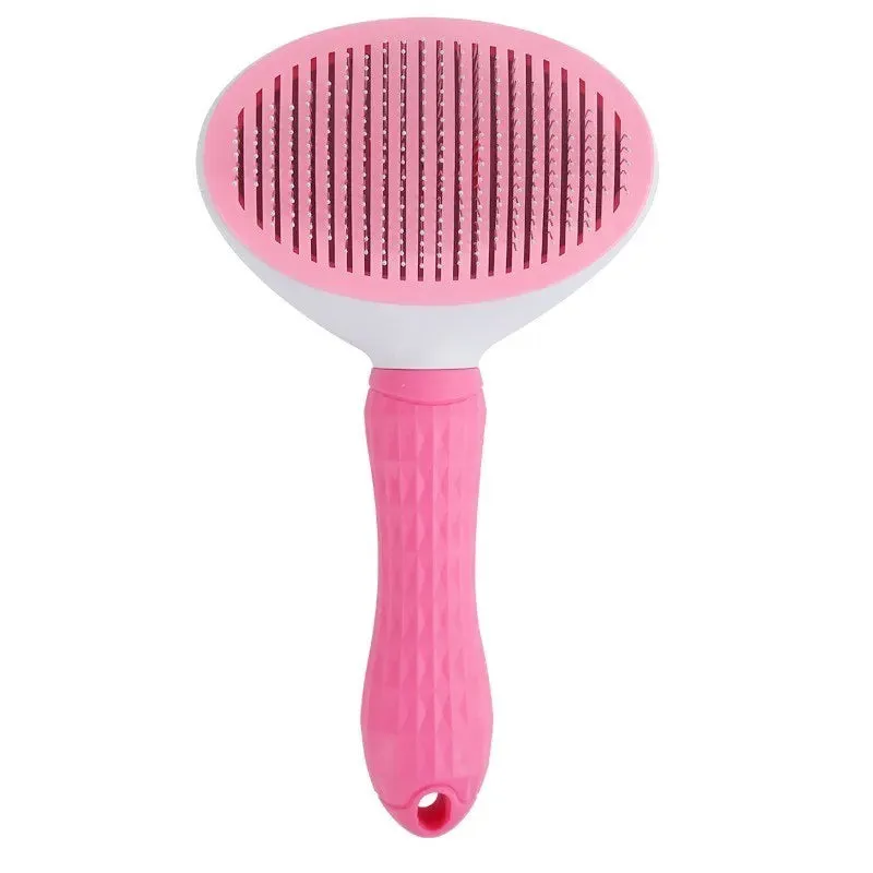 Easy Self-Cleaning Pet Hair Remover Brush for Dogs/Cats/Rabbits. Great for De-matting Pets Hair.