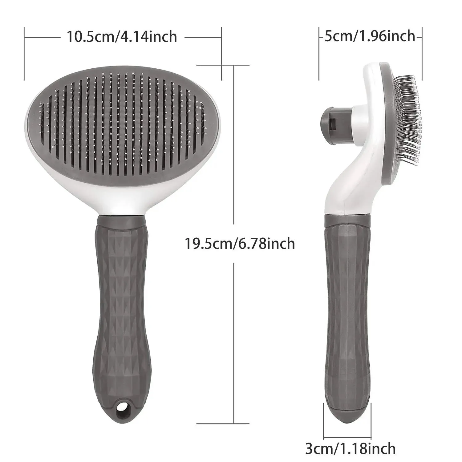 Easy Self-Cleaning Pet Hair Remover Brush for Dogs/Cats/Rabbits. Great for De-matting Pets Hair.
