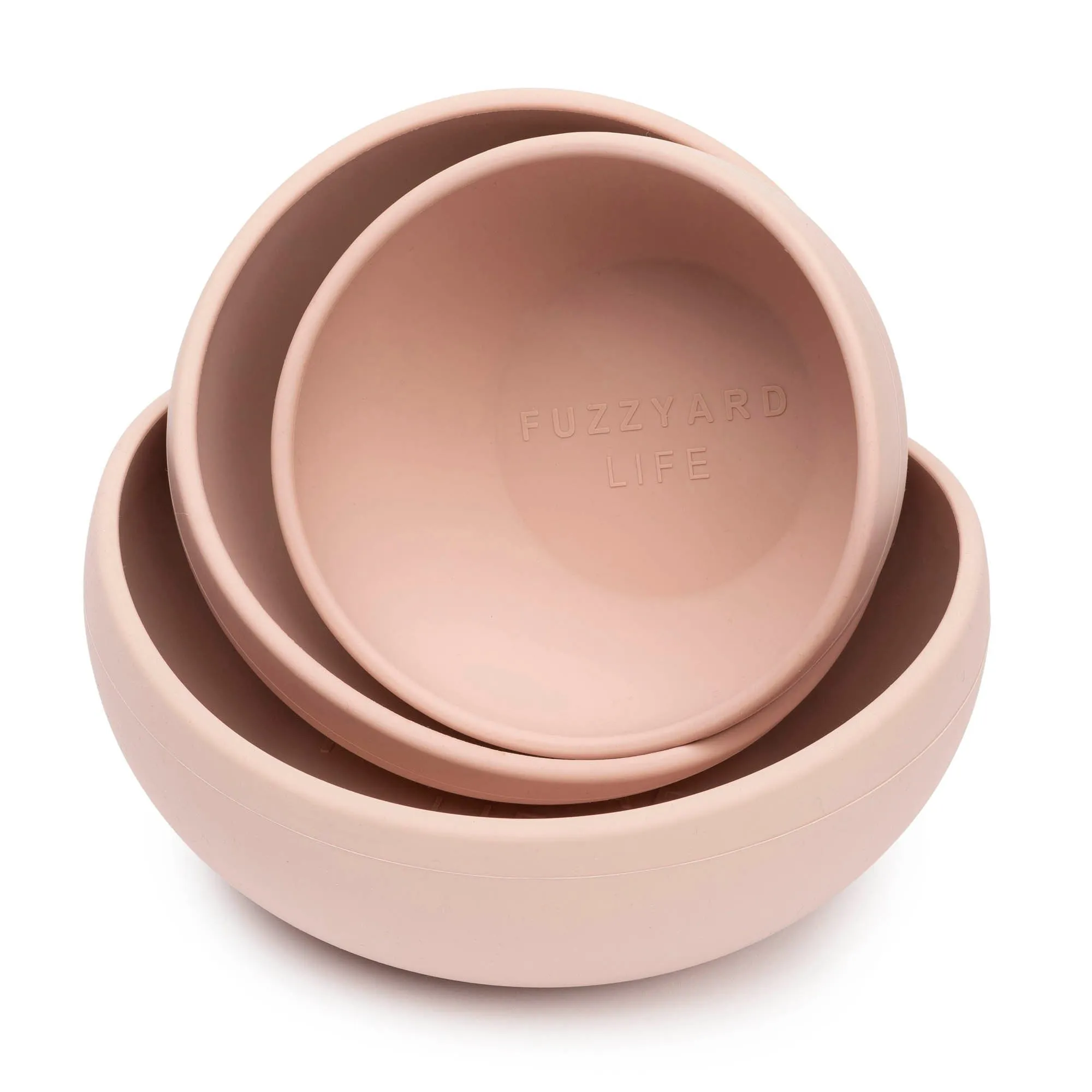 FuzzYard Life Silicone Dog Bowl Soft Blush Small