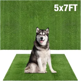 GLOBREEN Extre Large Artificial Grass for Dogs Potty, 5FTX7FT Fake Grass for Puppy Potty Training, Turf Rug for Pets Kennel Playpen Patio Balcony Indoor Outdoor