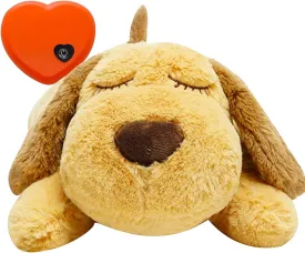 HonourHope Dog Heartbeat Toy for Anxiety Relief, Dog Soft Plush Toy Pet Calming Puppy Behavioral Training Aid Toy Pet Companion Pillow with Warm Bag for Puppy Dog Cat Kitty Pets