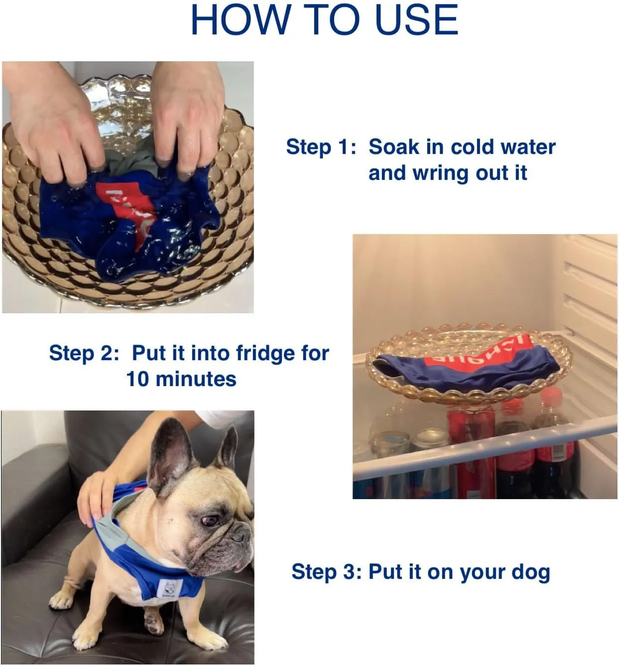 iChoue French Bulldog Summer Cooling Shirt for Dogs UV Sun Protection Vest Sleeveless Stretchy Tank Top English Pug Yellow Black - Large
