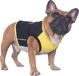 iChoue French Bulldog Summer Cooling Shirt for Dogs UV Sun Protection Vest Sleeveless Stretchy Tank Top English Pug Yellow Black - Large