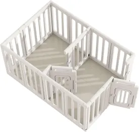 Indoor Portable Playpen, Heavy Duty Open Cage, Vented White Safe, Easy to Assemble, Suitable for Most Pets Indoor/Outdoor (126 * 53cm)