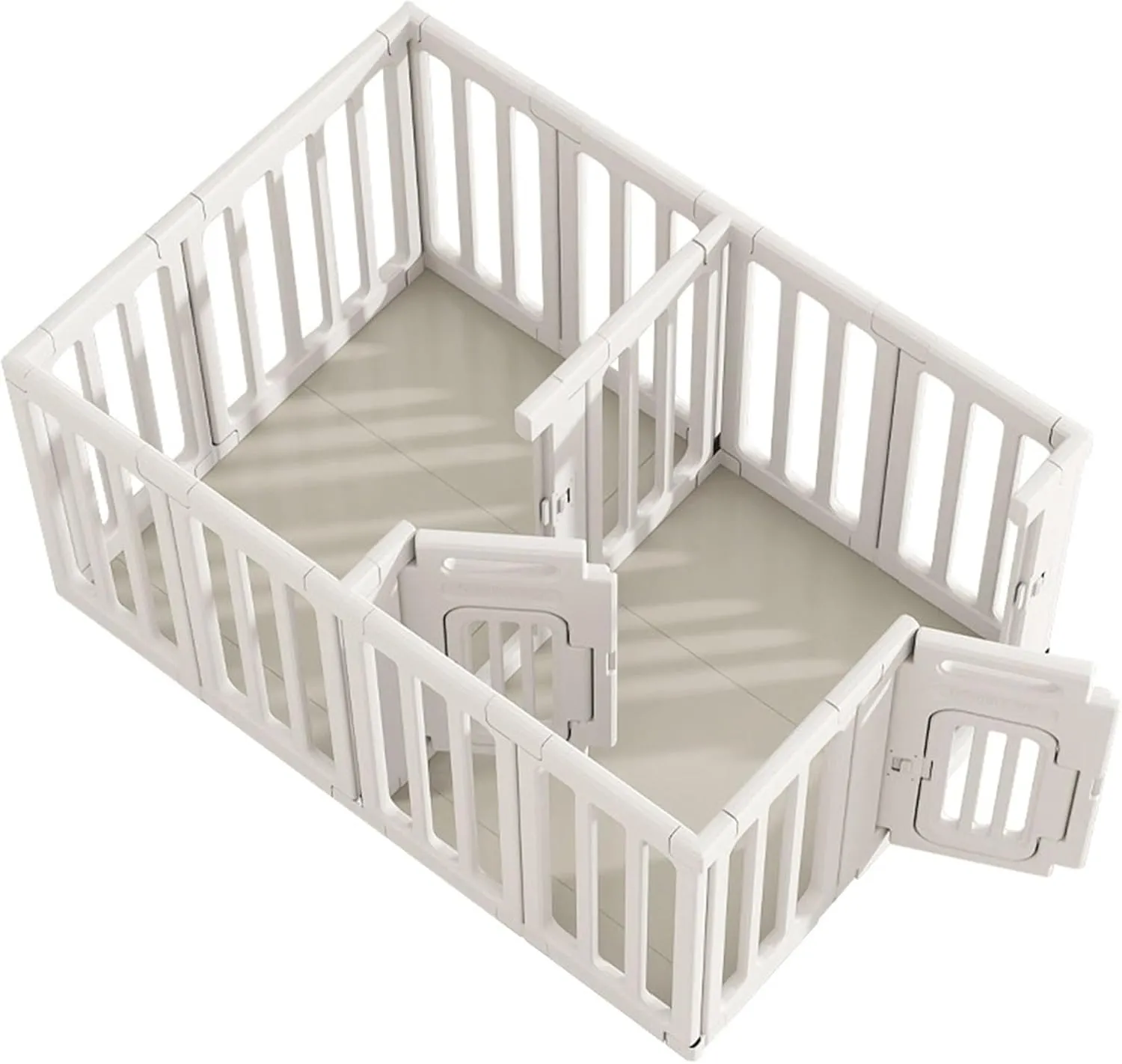 Indoor Portable Playpen, Heavy Duty Open Cage, Vented White Safe, Easy to Assemble, Suitable for Most Pets Indoor/Outdoor (126 * 53cm)