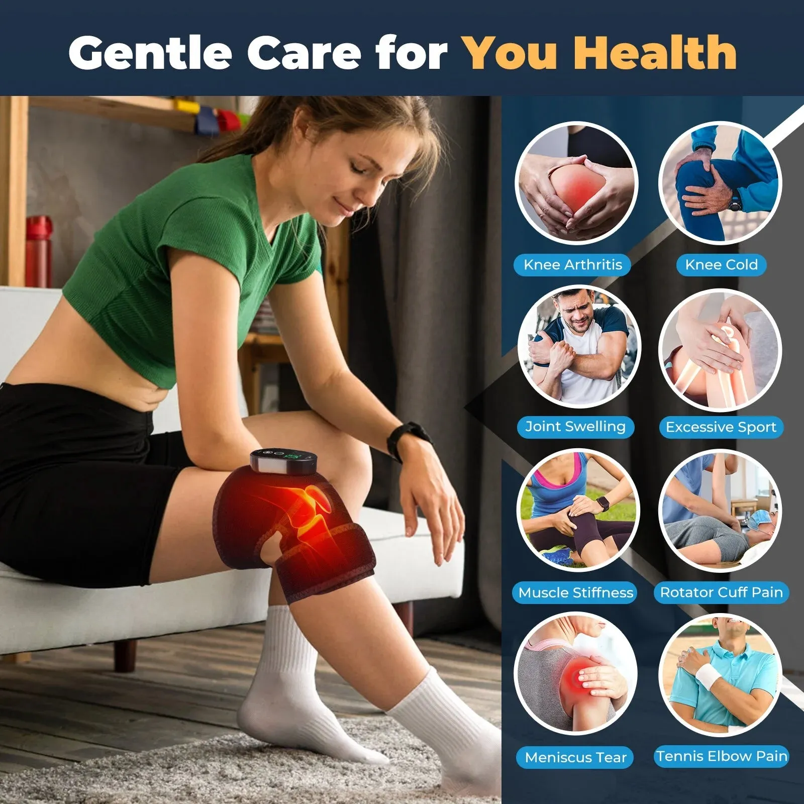 InstaRelief, 2PCS Heated Knee Massager