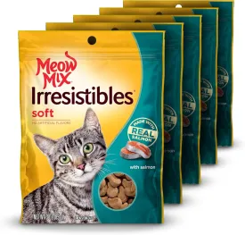 Meow Mix Irresistibles Soft Cat Treats, Salmon, 3 Ounce (Pack of 5)