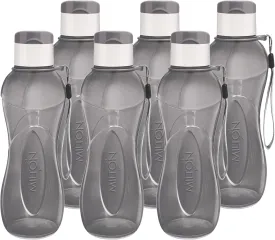 MILTON Water Bottle Kids Reusable Leakproof 12 Oz Plastic Wide Mouth Large Big Drink Bottle BPA & Leak Free with Handle Strap Carrier for Cycling Camping Hiking Gym Yoga