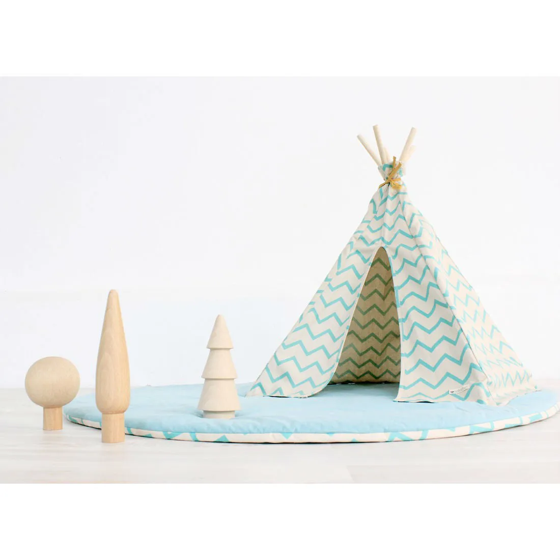 Nobodinoz Arizona Teepee Mini Zigzag Black