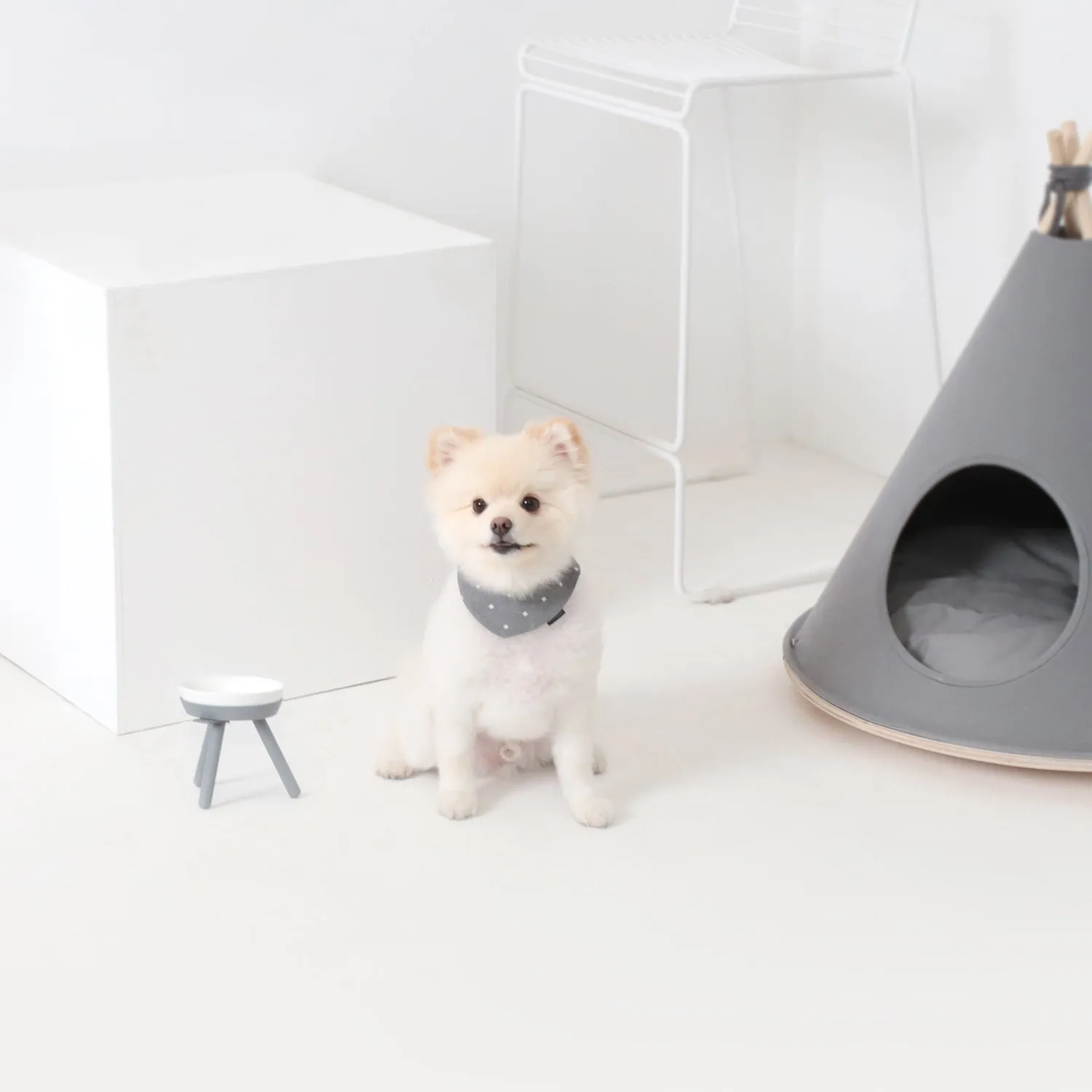 Oreo Pet Table with Bowl - Tall