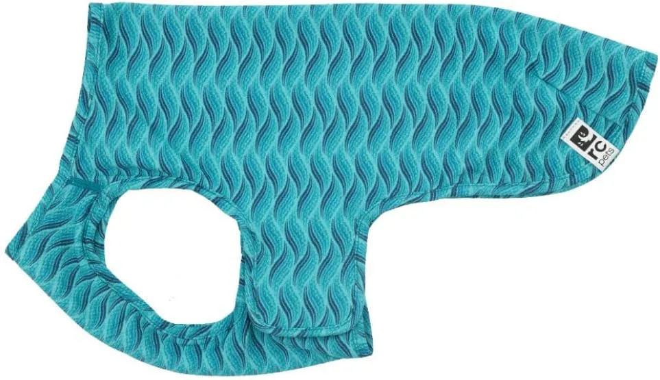 RC Pet Products Zephyr Cooling Vest, Extra Extra Small, Aqua (Large, Waves)