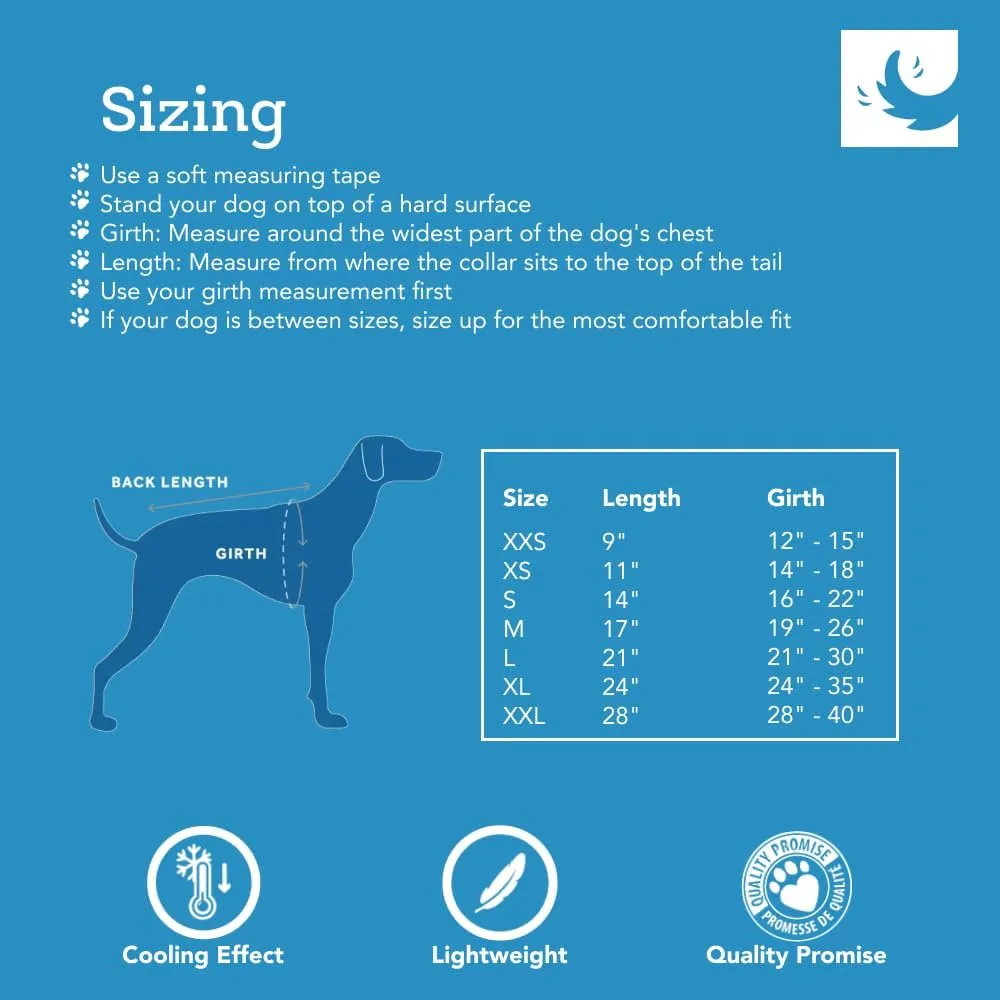 RC Pet Products Zephyr Cooling Vest, Extra Extra Small, Aqua (Large, Waves)