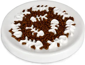 Slow Feeder Cat Bowls, Ceramic Fun Slow Feed Interactive Bloat Stop Puzzle Cat Bowl Healthy Eating Diet Pet Dog Slow Feeding Bowls (Fish Bone)