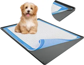 TidyFriend Pee Pad Tray 24x36 Inches - Easy to Clean & Store, No Spill Silicon Training Pad for Dogs (Grey)