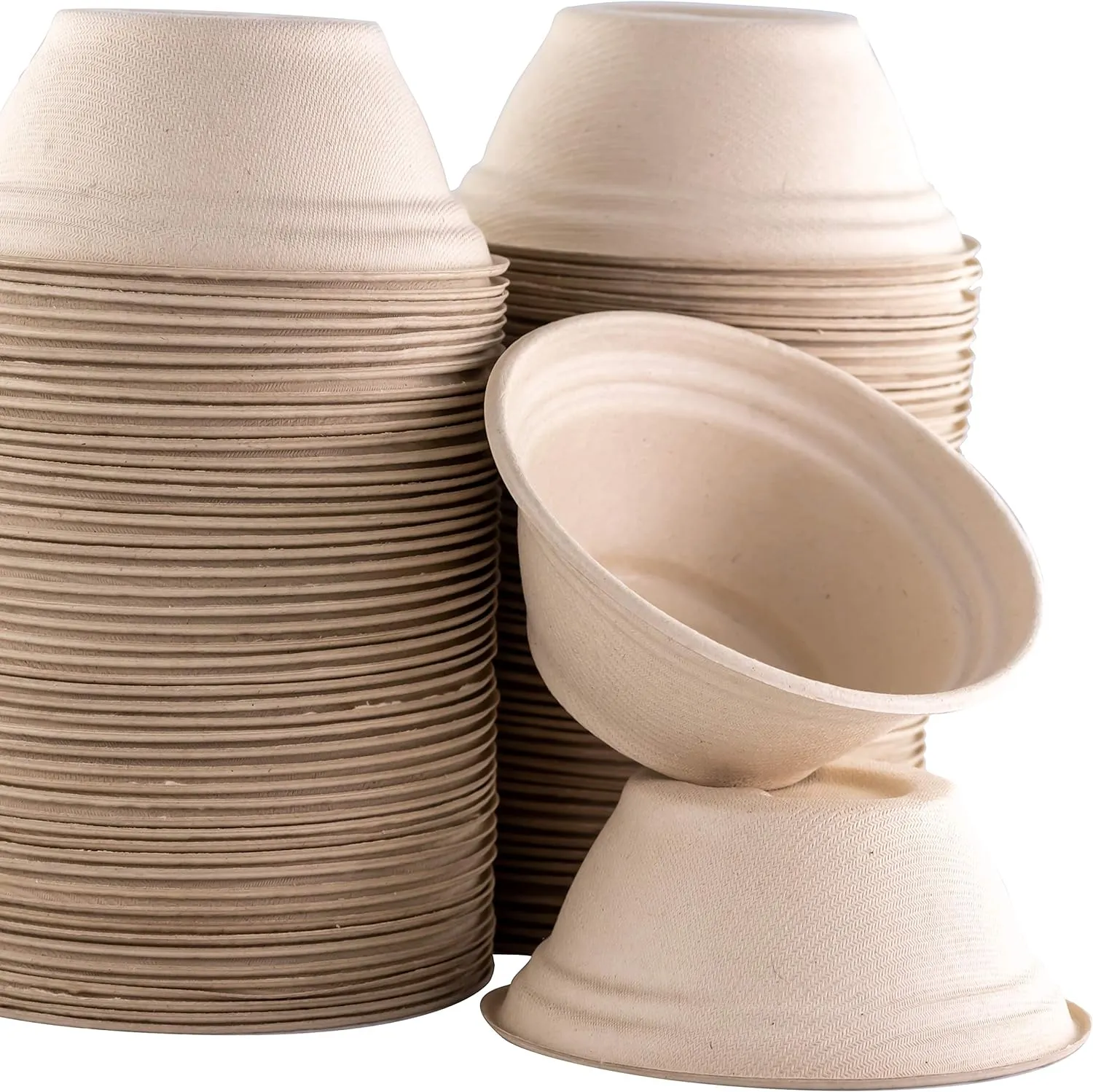 Vet-Grade, Biodegradable and Disposable Pet Bowls Bulk 50 Pk 8 Oz/1 Cup. Safe, Non-Toxic Food and Water Dishes for Puppies, Small Dogs or Cats. Convenient, Sturdy and Leakproof for Your Healthy Pets!