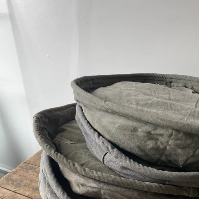 Vintage Tent Fabric Pet Bed