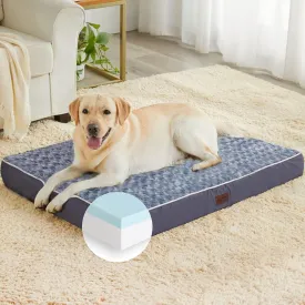 WESTERN HOME WH Memory Foam Dog Bed for Large Dogs, Orthopedic Thick Crate Bed with Double Waterproof and Washable Cover